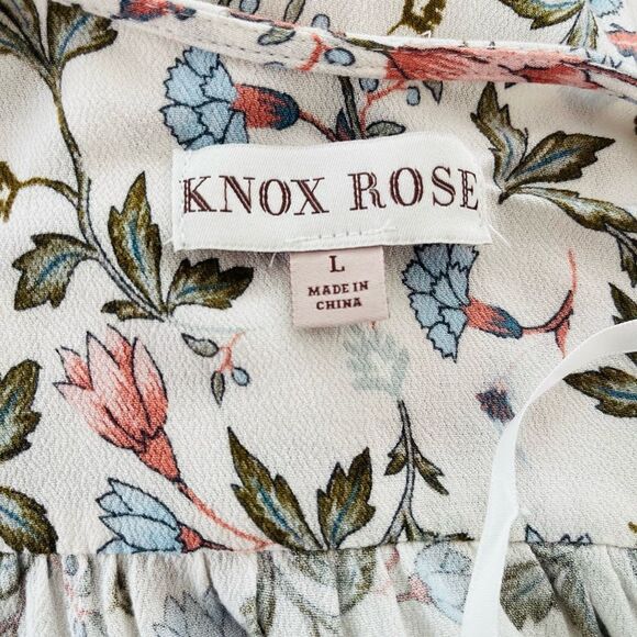 Knox Rose Cream Floral Maxi Dress size L. - Picture 9 of 9